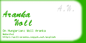 aranka woll business card